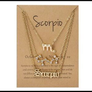 SCORPIO 3 PIECE SET ZODIAC, CONSTELLATION, SIGNATURE NECKLACES